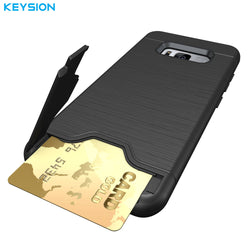 Protective Rubber Body Case With Secret Card Storage For Galaxy S7 and S8
