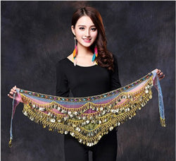 Dancing Silk Belt With Beads And Stones