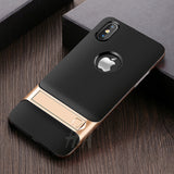 Flip Kickstand Shock Proof Back Cover For iPhone X by H&A