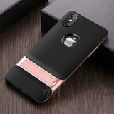 Flip Kickstand Shock Proof Back Cover For iPhone X by H&A