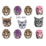 Special Set #5 -12 Sheets Per Pack | Cute Animals And Flora Theme Nail Art Decals