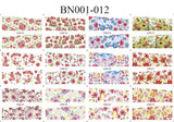Special Set #2 - 12 Designs Per Big Sheet | Valentine Inspired Nail Art Decals